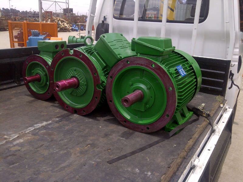 Motors loaded for delivery