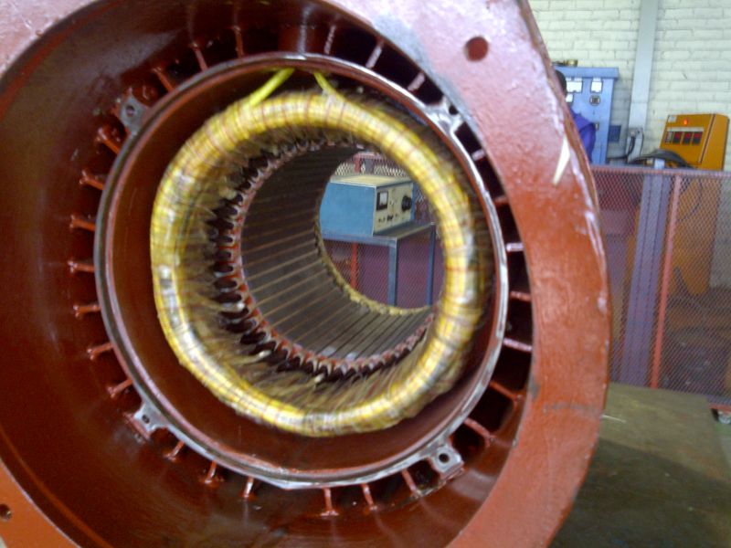 Stator bore after varnish