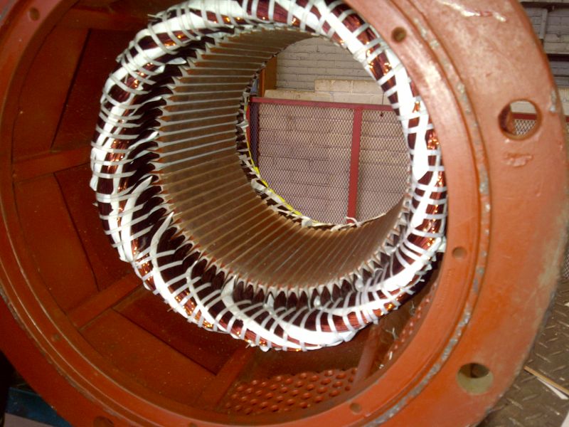 Stator with new copper windings