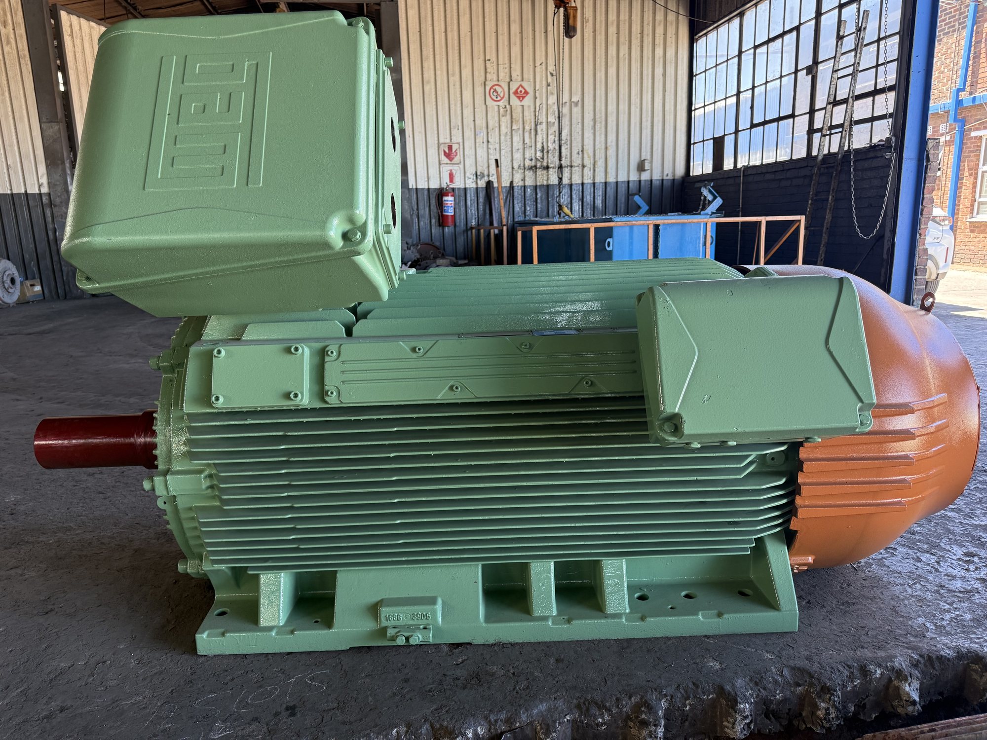 Completed WEG motor at Paul Martin Engineering